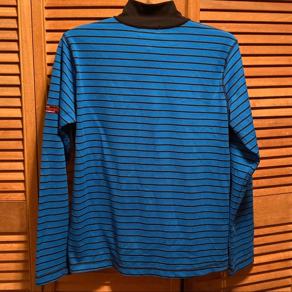 Vintage Lauren Ralph Lauren Blue/Black Striped Performance Shirt - Picture 8 of 12